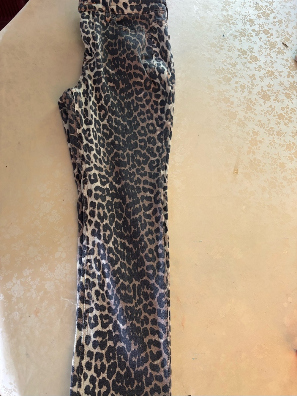 Oat New York Leopard-Print Boot Cut Pants - Brown & Black